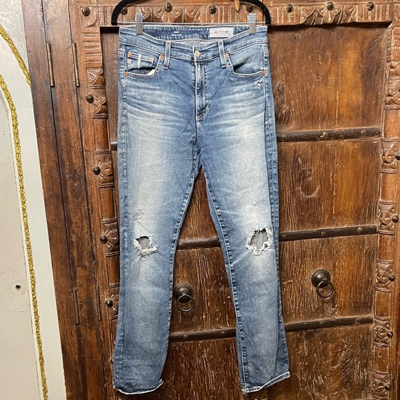 AG Jeans MARI High-Rise Straight 15 Year Mural Distressed detailing Size 30R - Picture 3 of 10